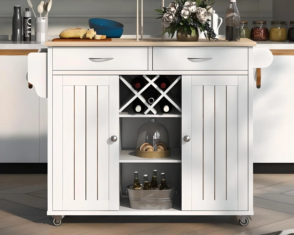 kitchen island cart with wheels
